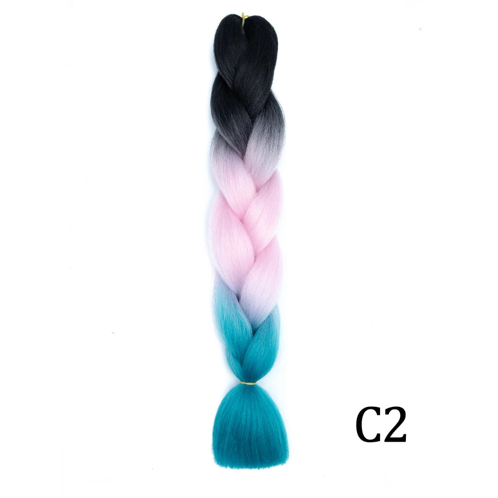 24-Inch Long Synthetic Jumbo Braiding Hair Extensions - 35