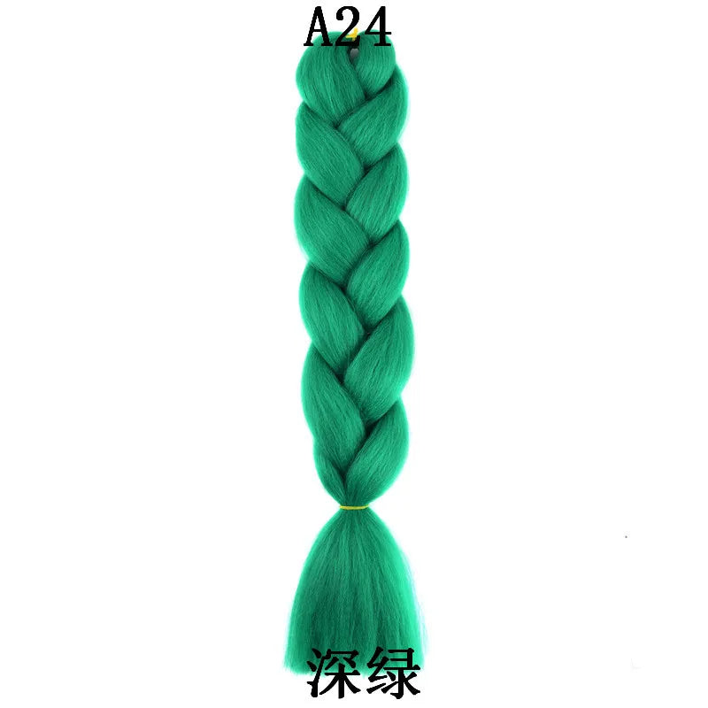 24-Inch Synthetic Jumbo Braiding Hair Extensions for Styling