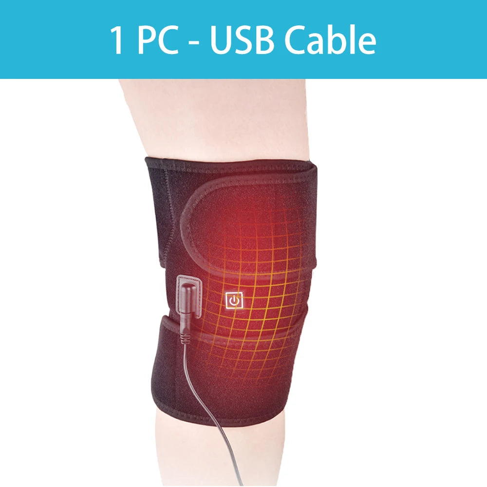 Electric Heated Knee Support Brace for Joint Pain and Muscle Relaxation