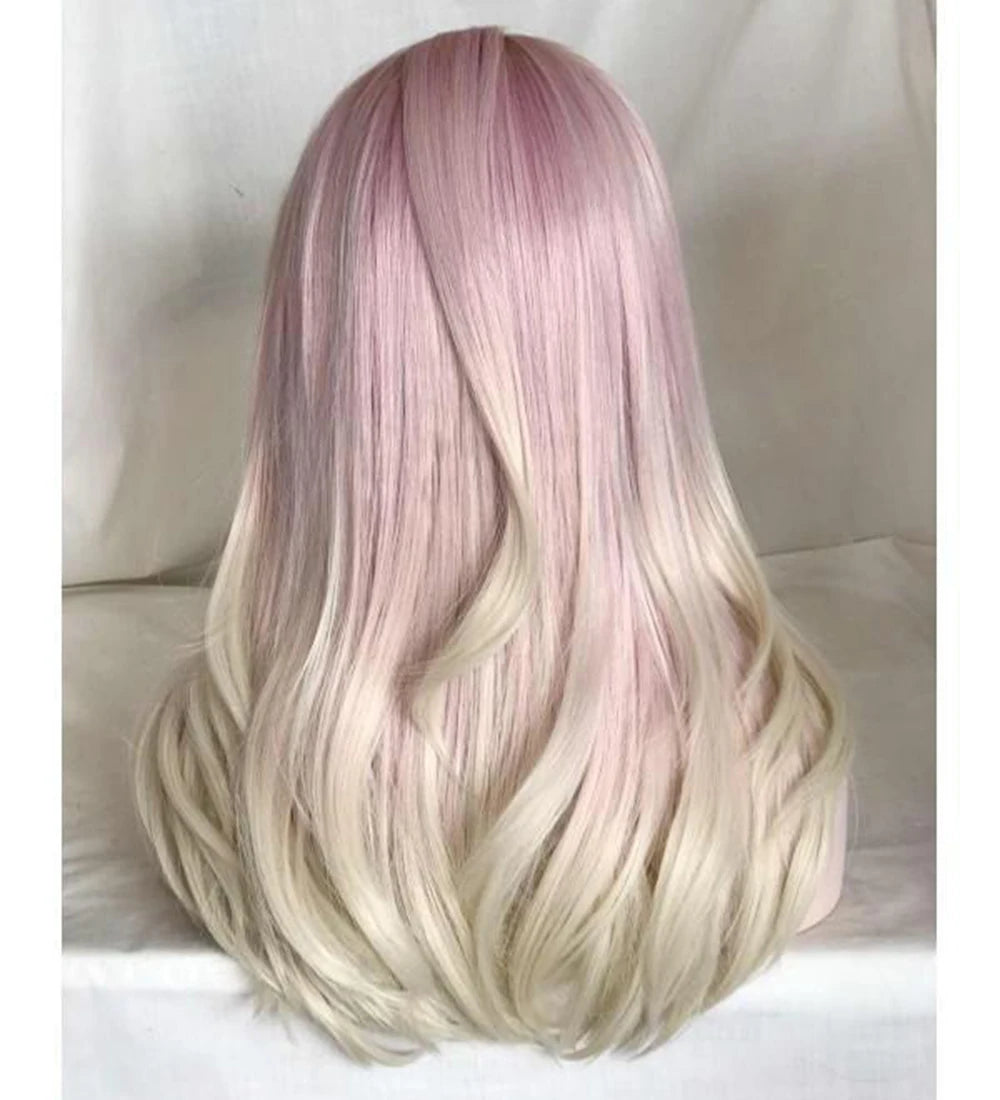 Heat Resistant Ombre Wavy Wig for Daily Wear and Cosplay - 4