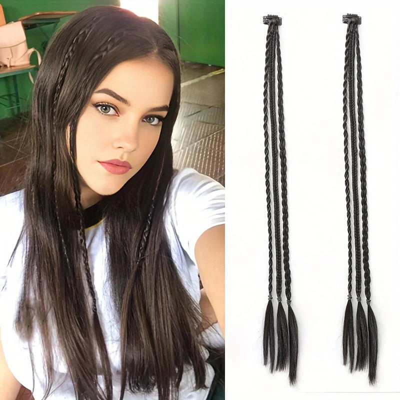 22-Inch Clip-In Braided Hair Extensions for Instant Volume - 1