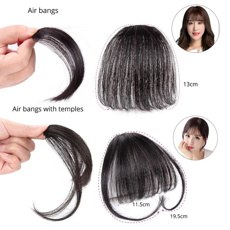 Invisible Clip-In Hair Bangs Extension for Women - 3