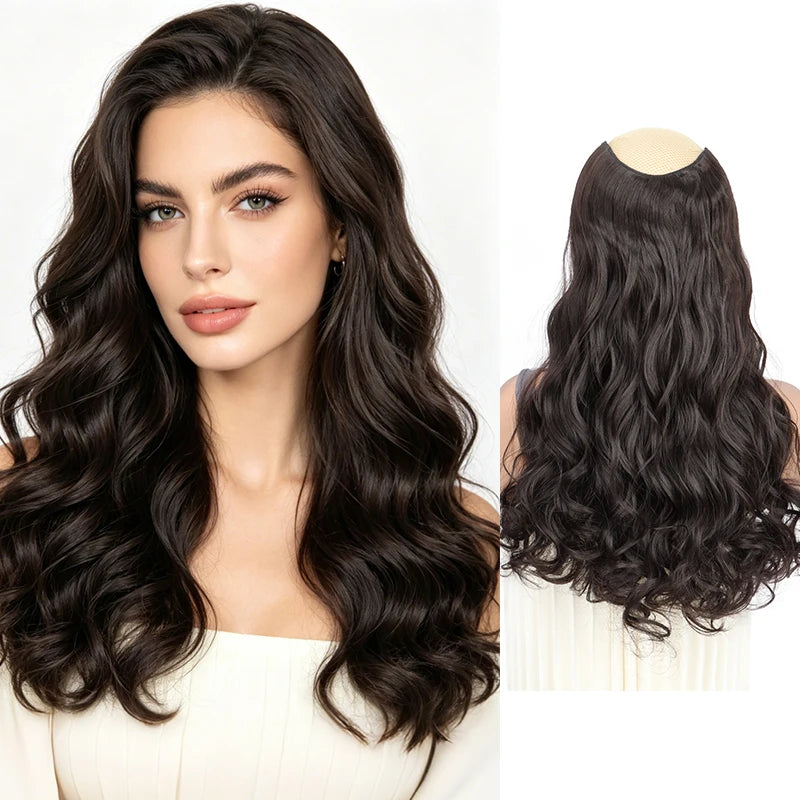 24-Inch Long Wavy Clip-In Hair Extension for Instant Volume