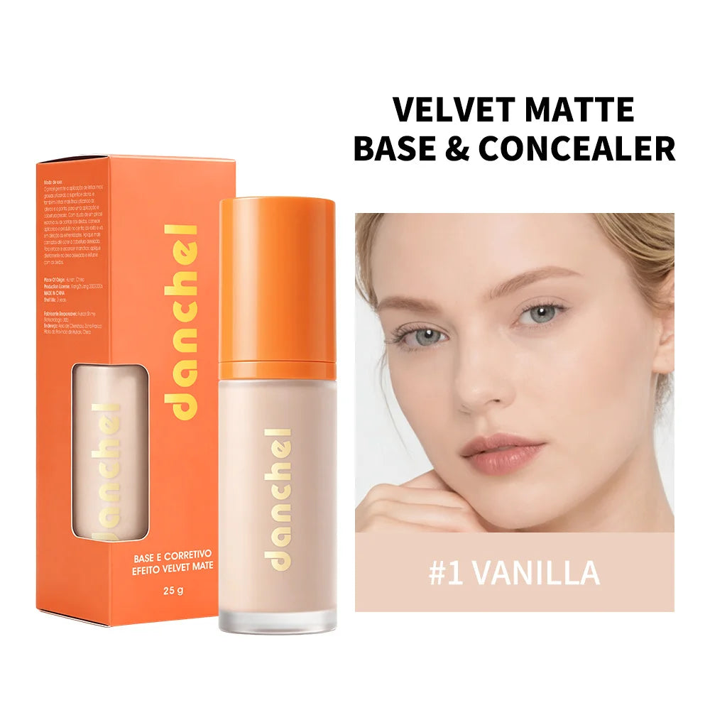 2-in-1 Liquid Foundation and Concealer for Flawless Velvet Matte Finish