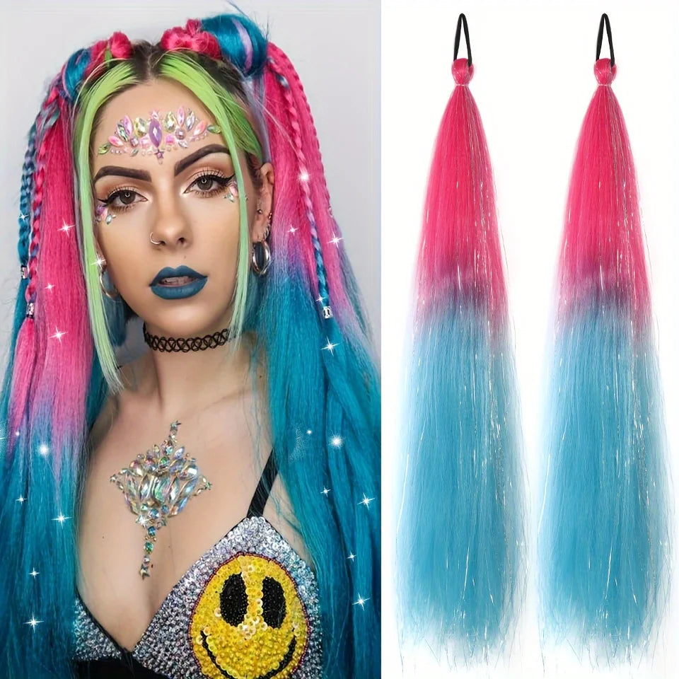 26 Inch Shiny Ombre Braiding Hair Extensions for Girls