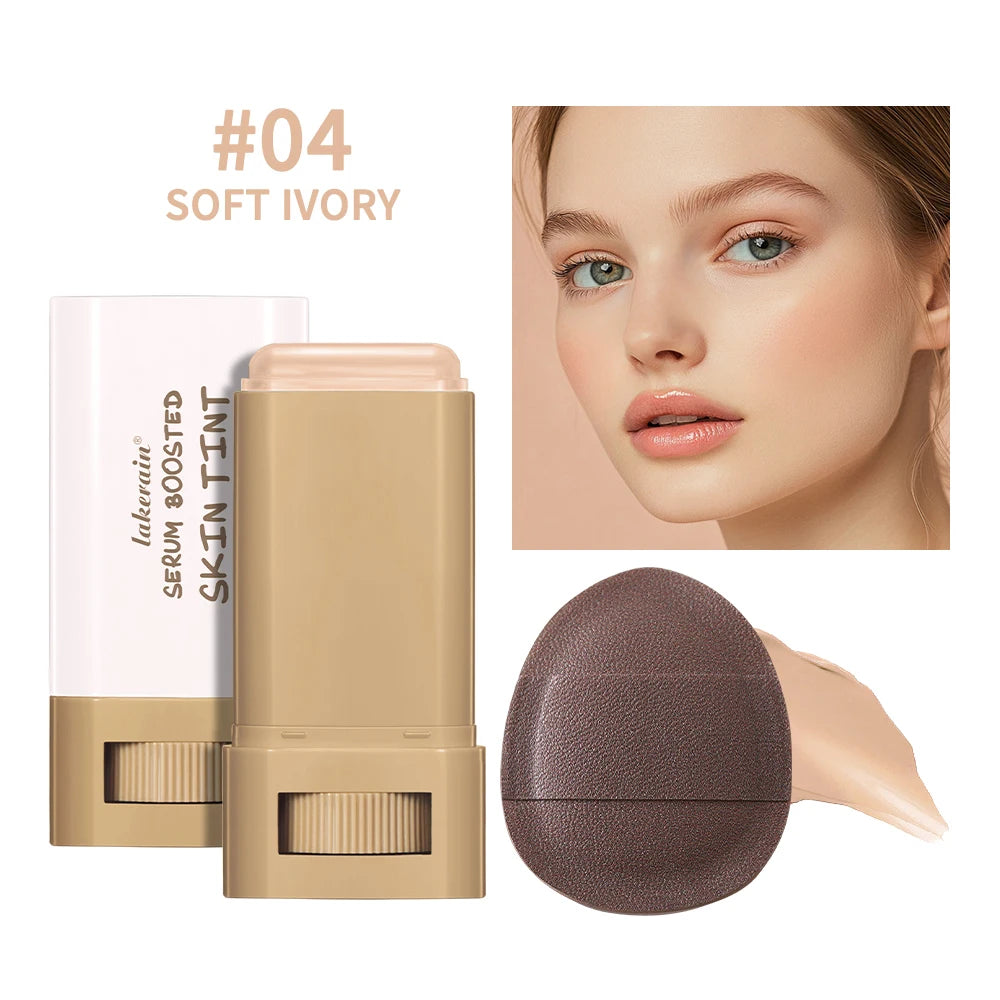 Serum Boosted Skin Tint Foundation Stick with Puff for Natural Makeup - 23