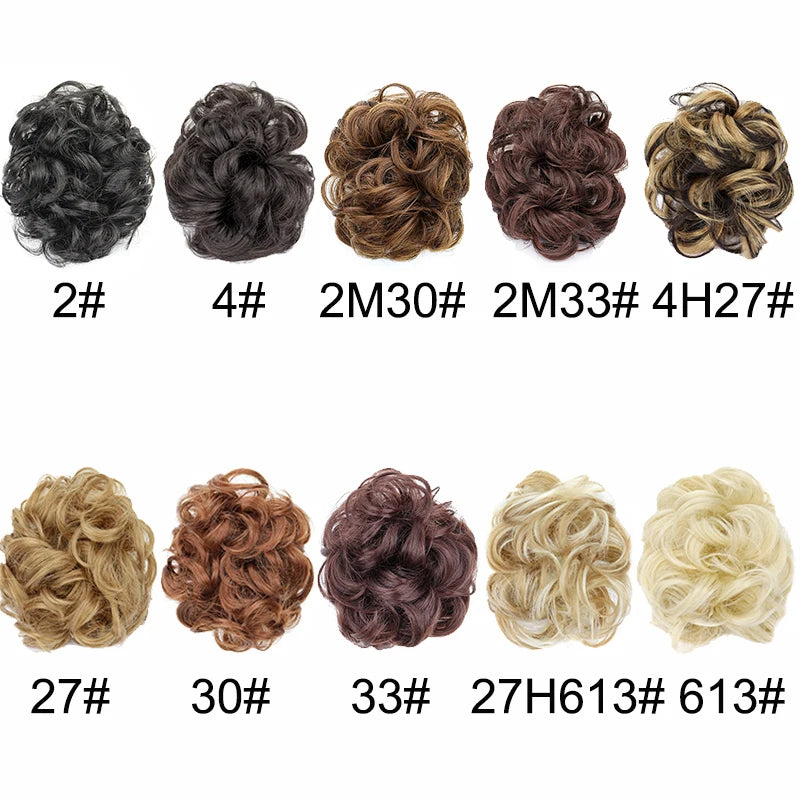 Messy Curly Hair Bun Claw Clip Extension for Instant Voluminous Updo