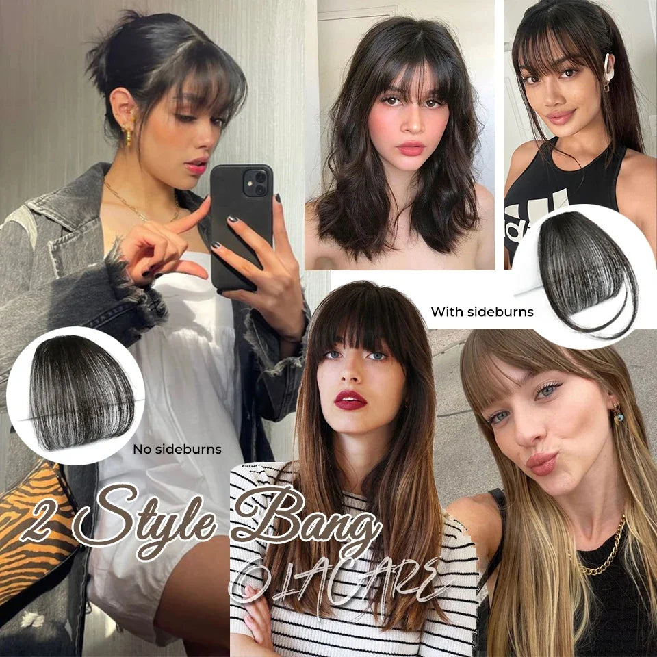 Clip In Air Bangs for Natural Hair Volumizing and Face Framing