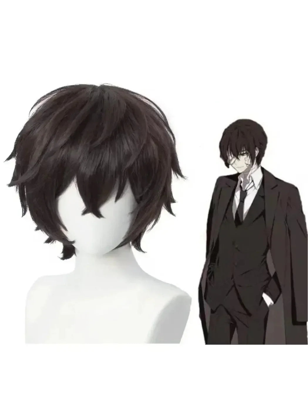 Short Brown Cosplay Wig for Anime Character Styling - 8
