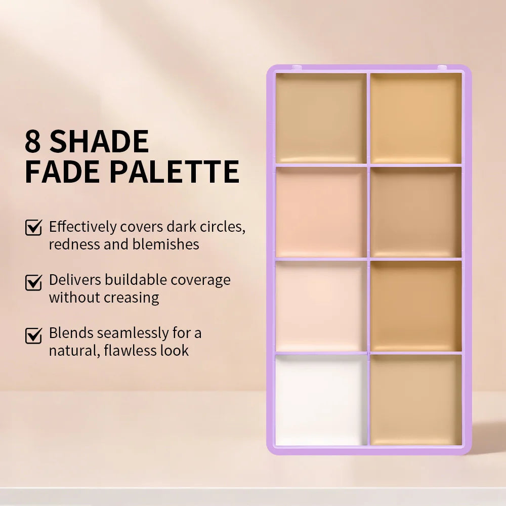 8-Shade Professional Cream Concealer and Contouring Makeup Palette - 3