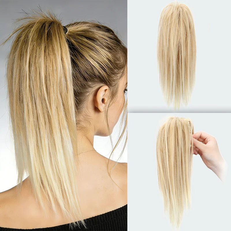 14-Inch Straight Claw Clip Ponytail Extension