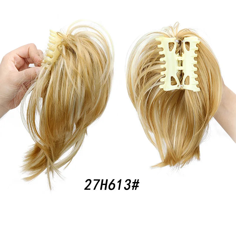 Messy Bun Claw Clip Hair Extension for Quick and Natural Updo Hairstyles - 13