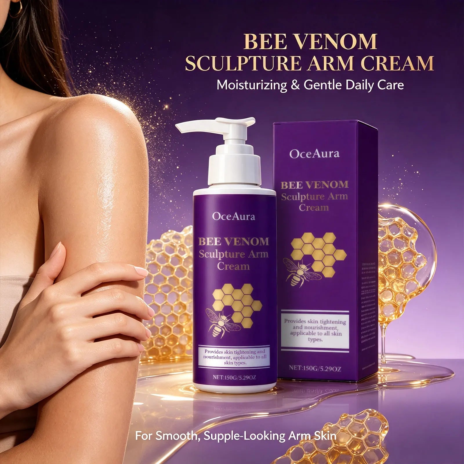 Bee Venom Sculpting and Firming Arm Cream for Sagging Skin - 4