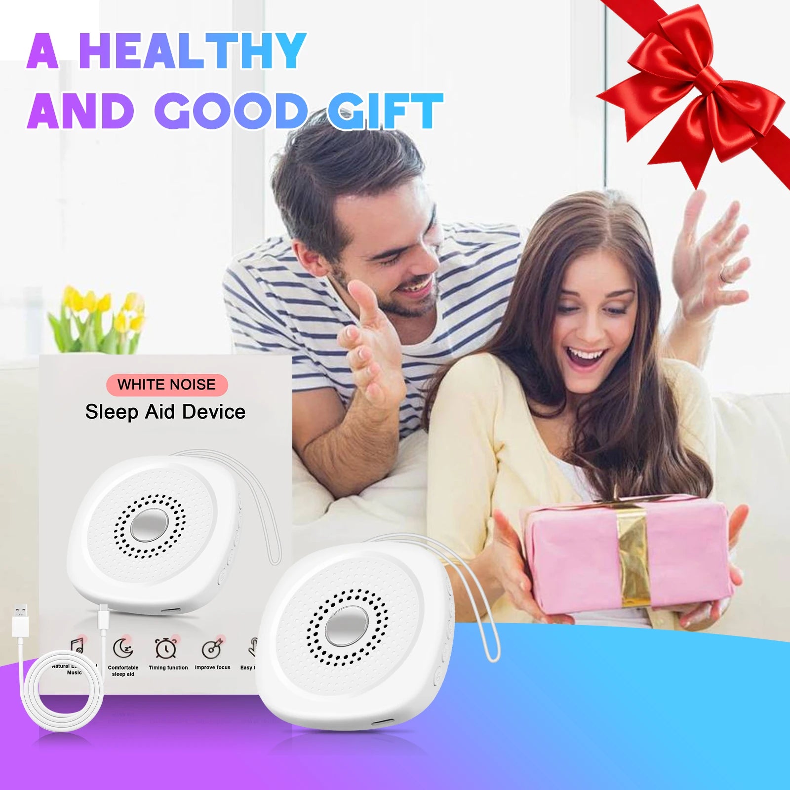 Portable White Noise Sound Machine for Baby and Adult Sleep - 16
