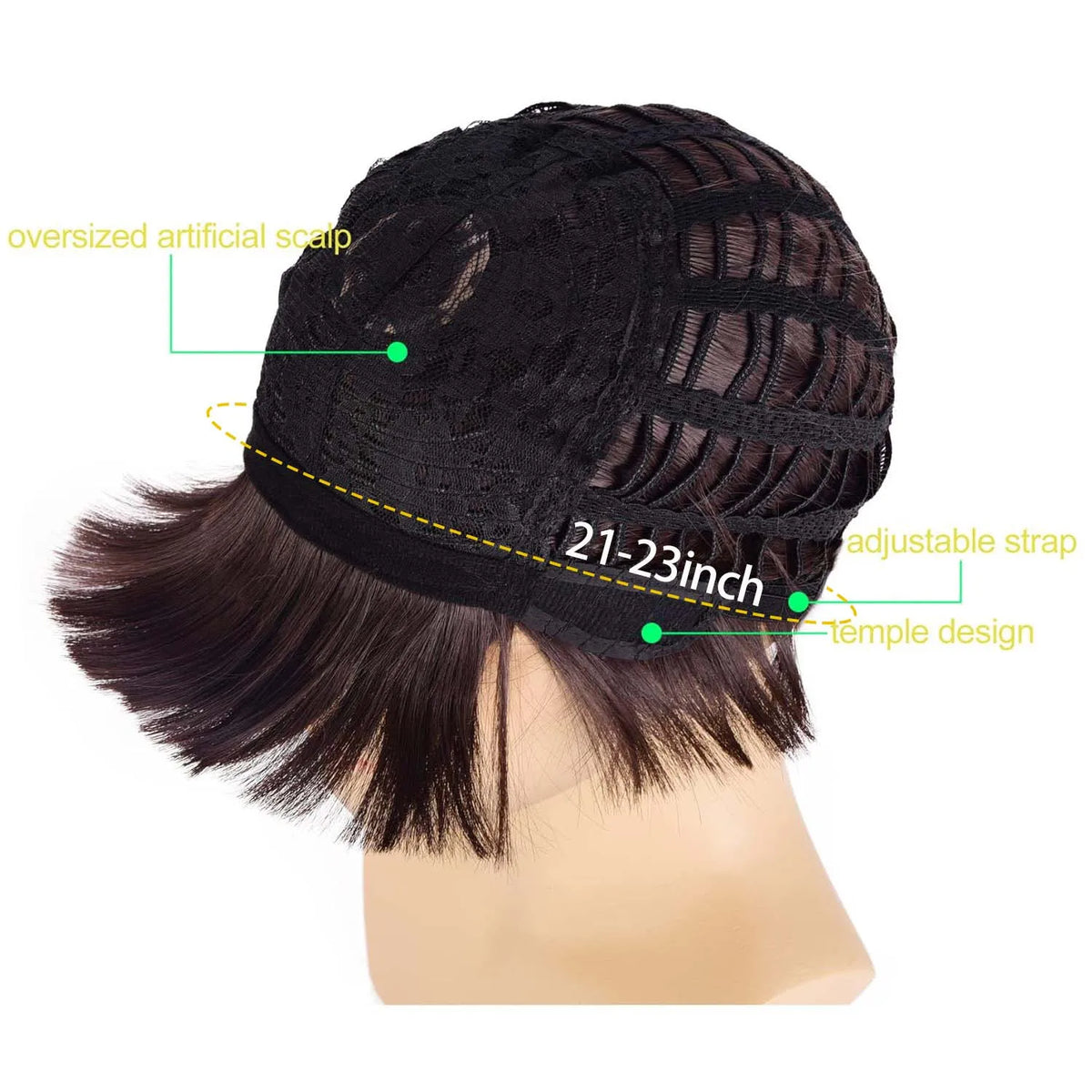 Short Bowl Cut Synthetic Cosplay Wig for Parties and Anime Costumes