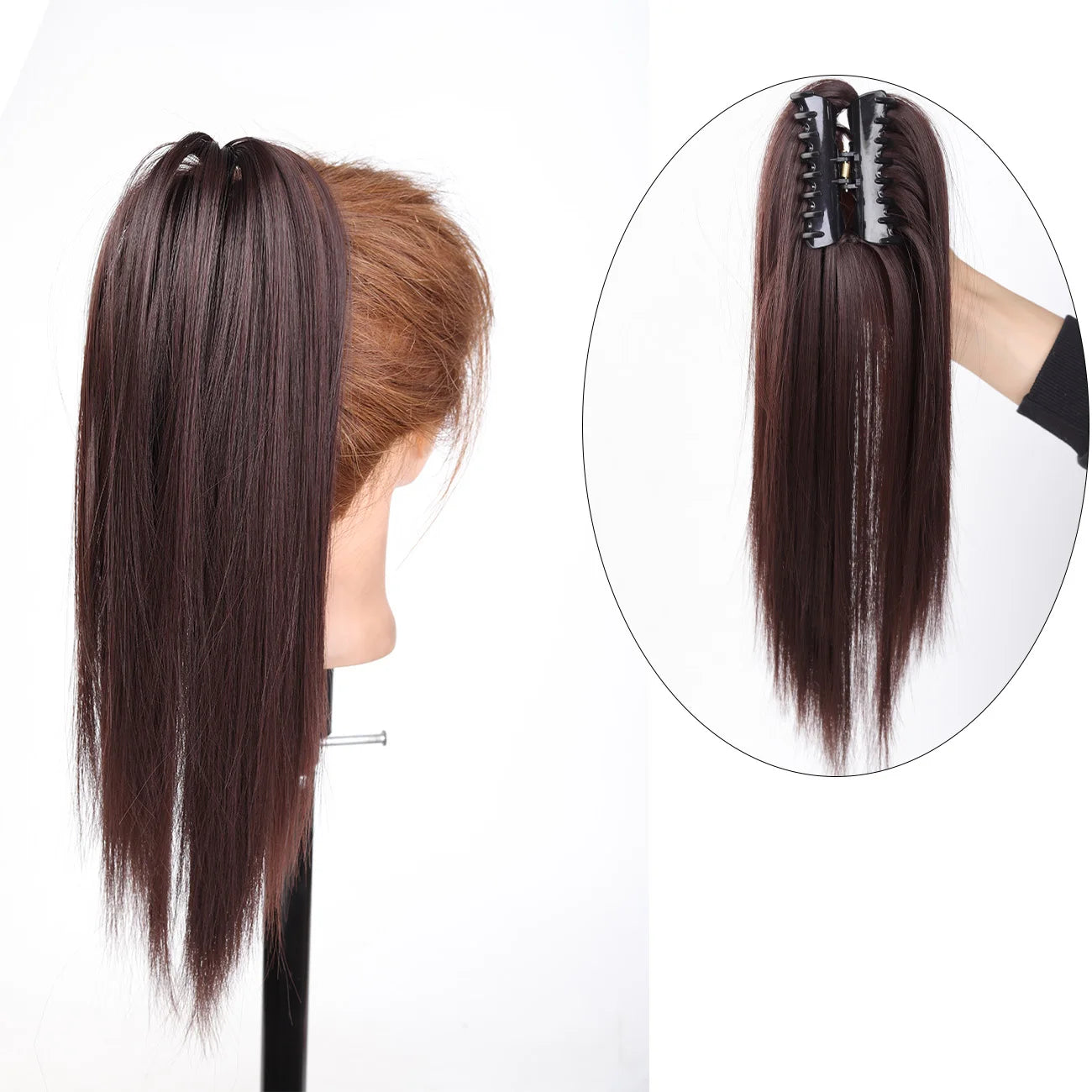 16-Inch Straight Claw Clip Ponytail Hair Extension - 13