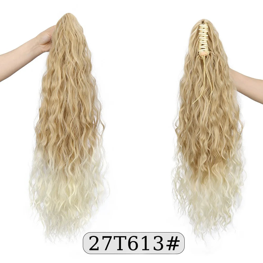 26-Inch Wavy Claw Clip Ponytail Hair Extension - 7