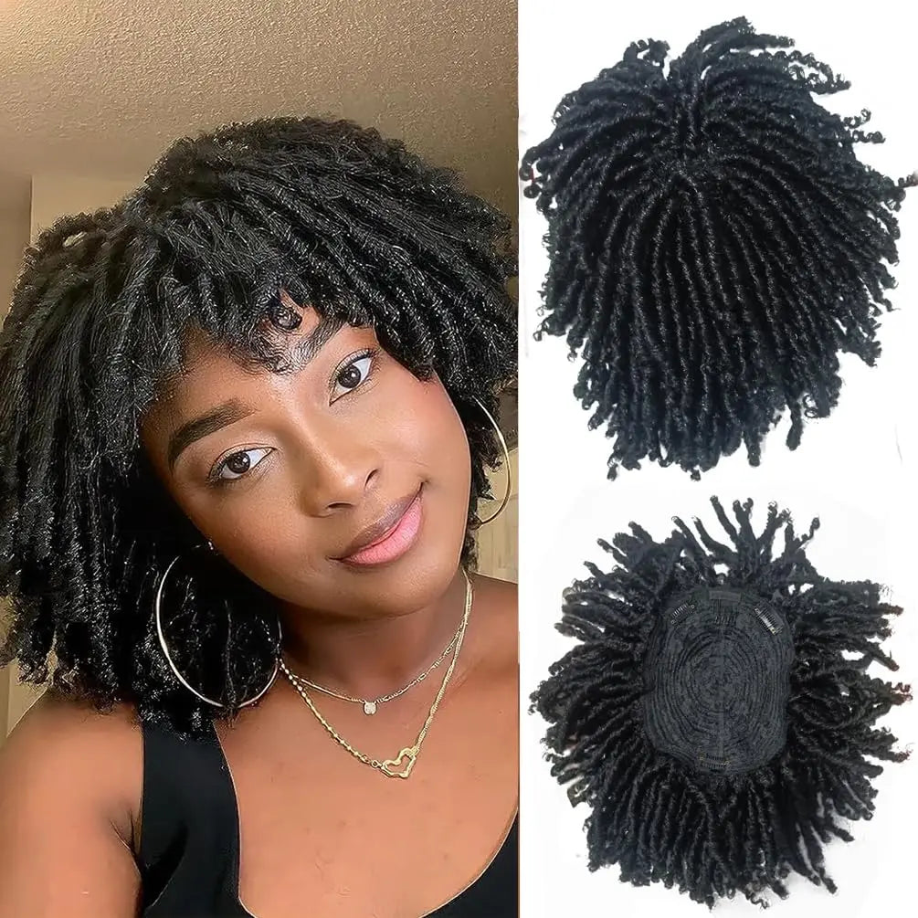 Men's Short Curly Braided Dreadlock Wig