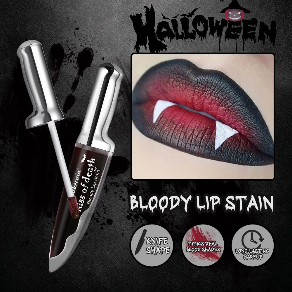 Bloody Lip Stain Set for Gothic Halloween Makeup and Costume Parties
