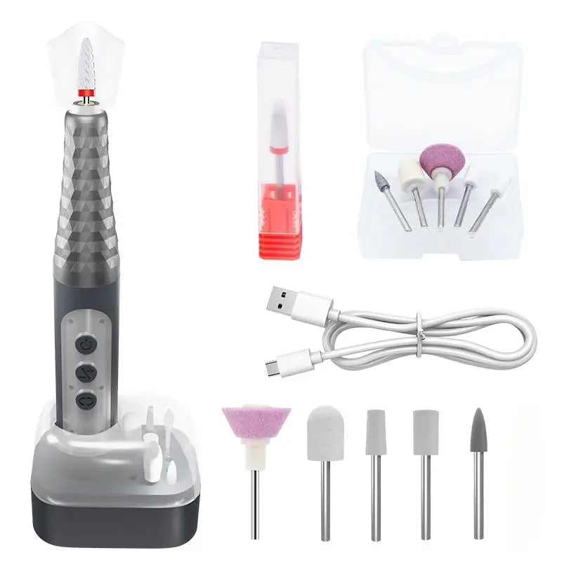 Cordless Electric Nail Drill Kit for Salon-Quality Manicures at Home - 18