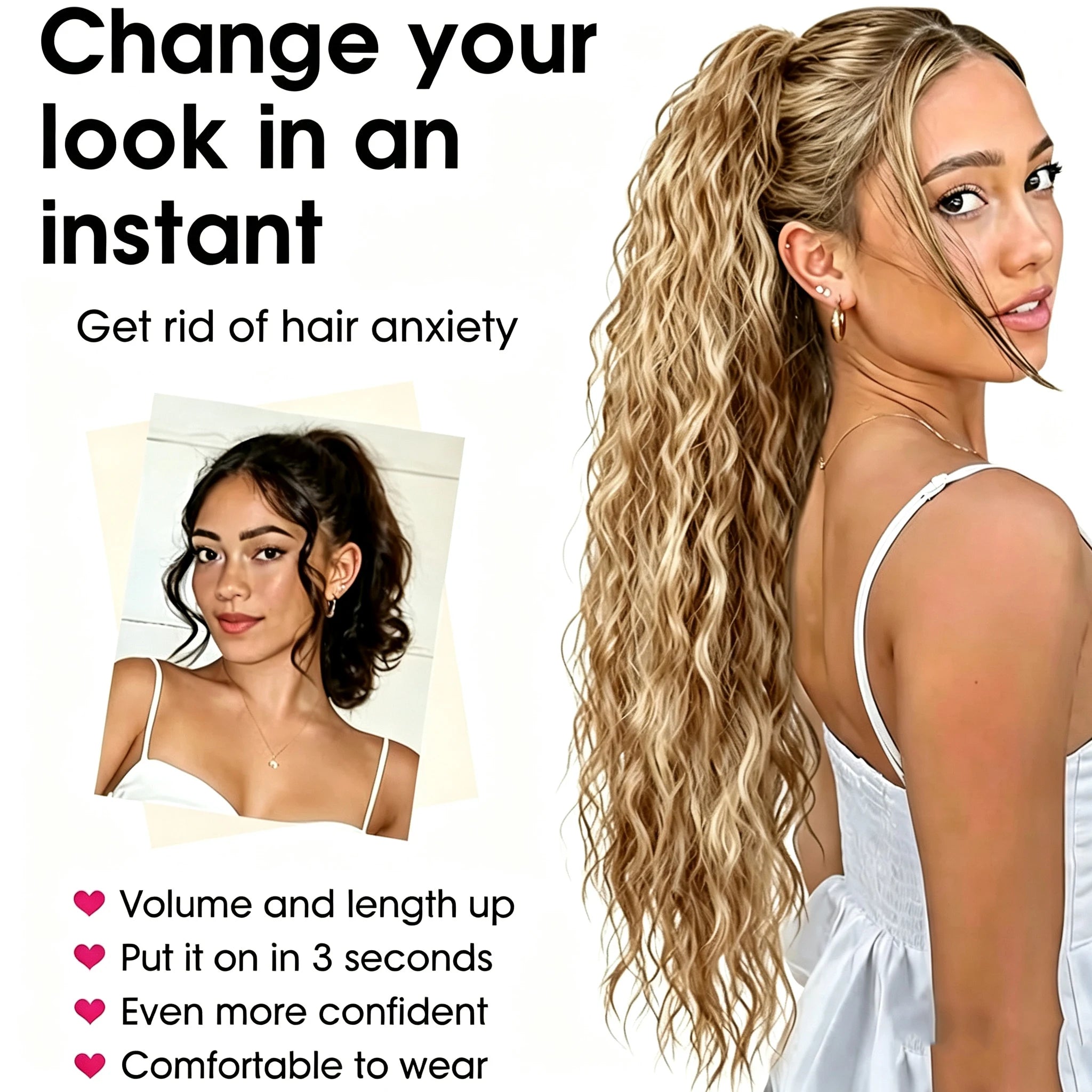 22-Inch Curly Drawstring Ponytail Hair Extension - 11