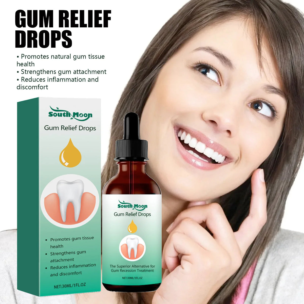 Natural Herbal Toothache and Gum Relief Drops for Oral Health Care