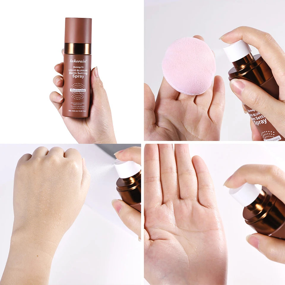 Liquid Blurring Balm Setting Spray for Long-Lasting Matte Makeup Finish