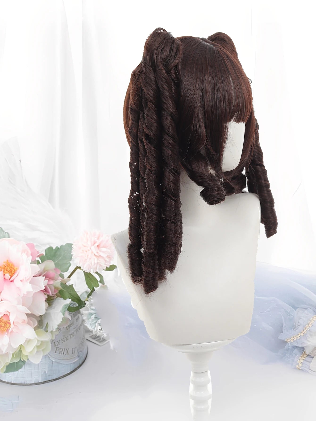 Long Wavy Blonde Cosplay Wig with Bangs - 17