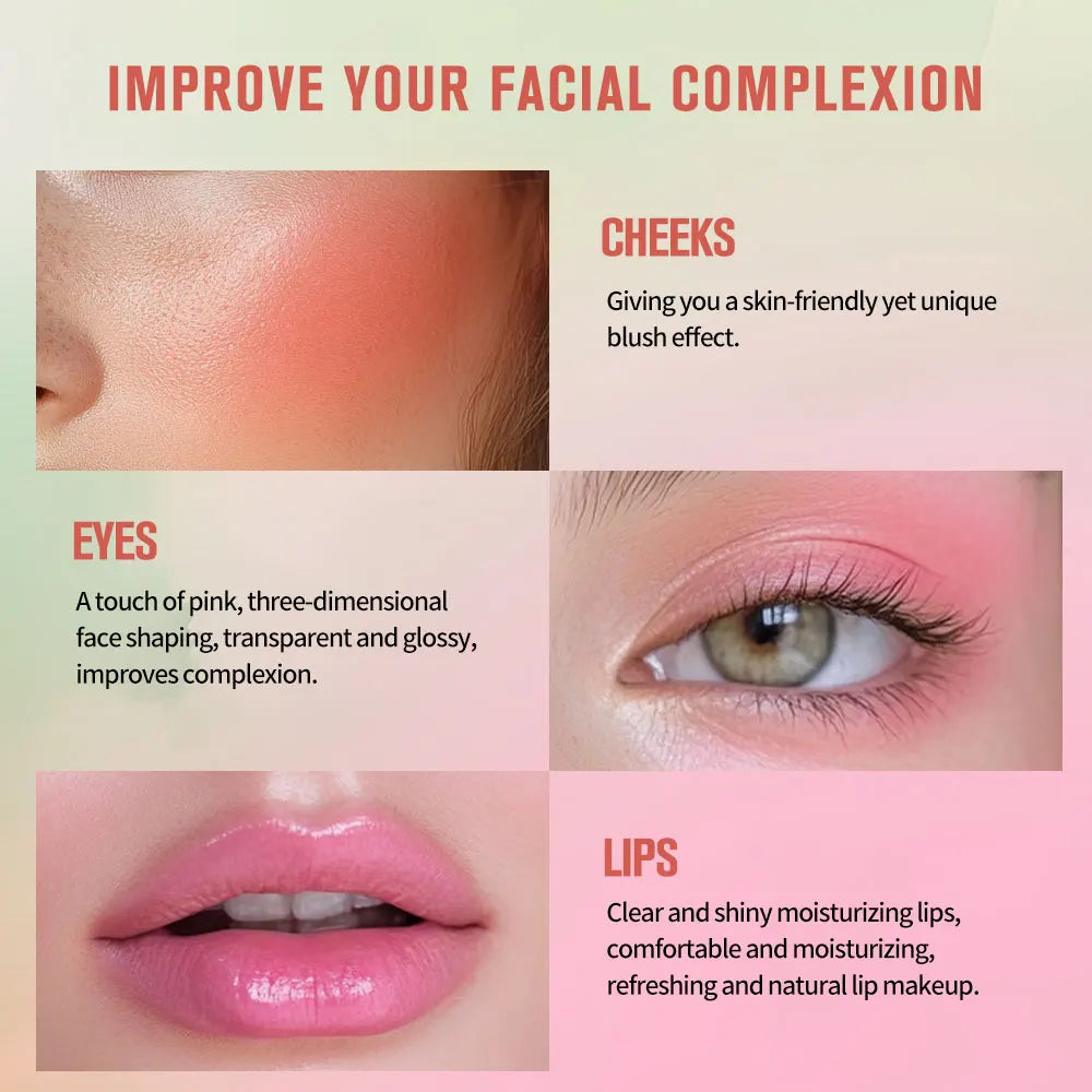 Tinted Moisturizing Blush Stick for Natural Cheeks, Eyes and Lips - 4