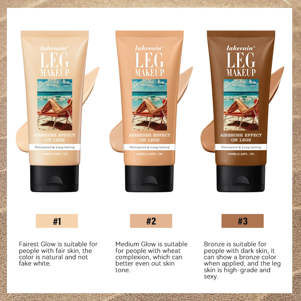 Waterproof Leg Makeup Foundation for Flawless Even Skin Tone Coverage