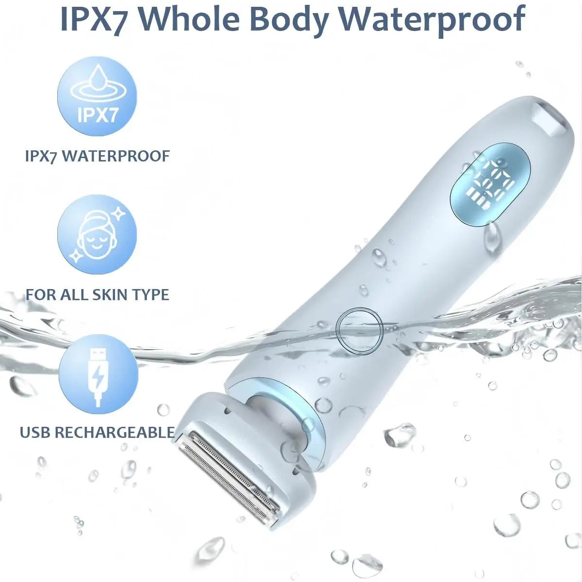 Electric Shaver for Women Painless Hair Remover for Body and Face - 5