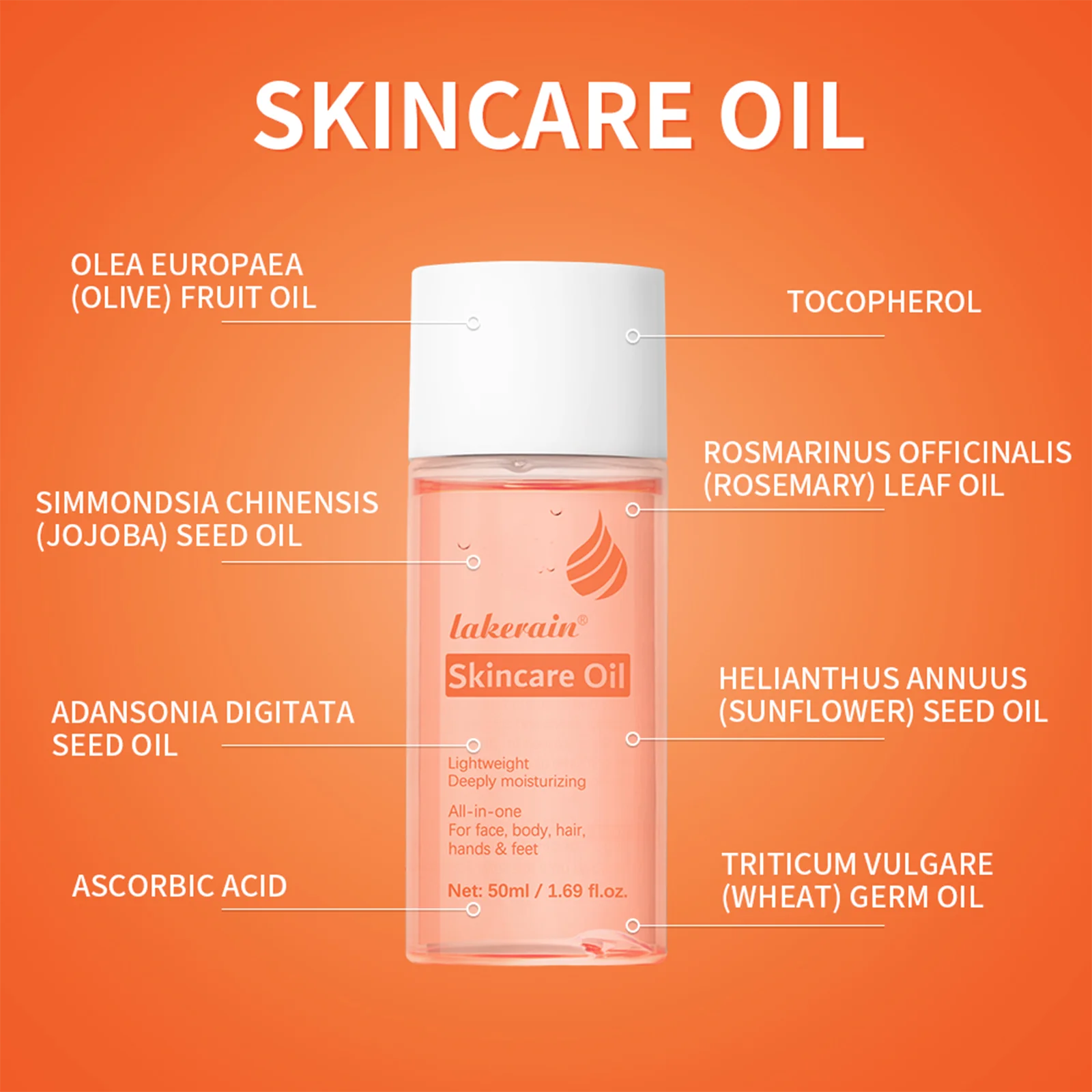 Multipurpose Hydrating Skincare Oil for Face, Body, and Hair Health - 2