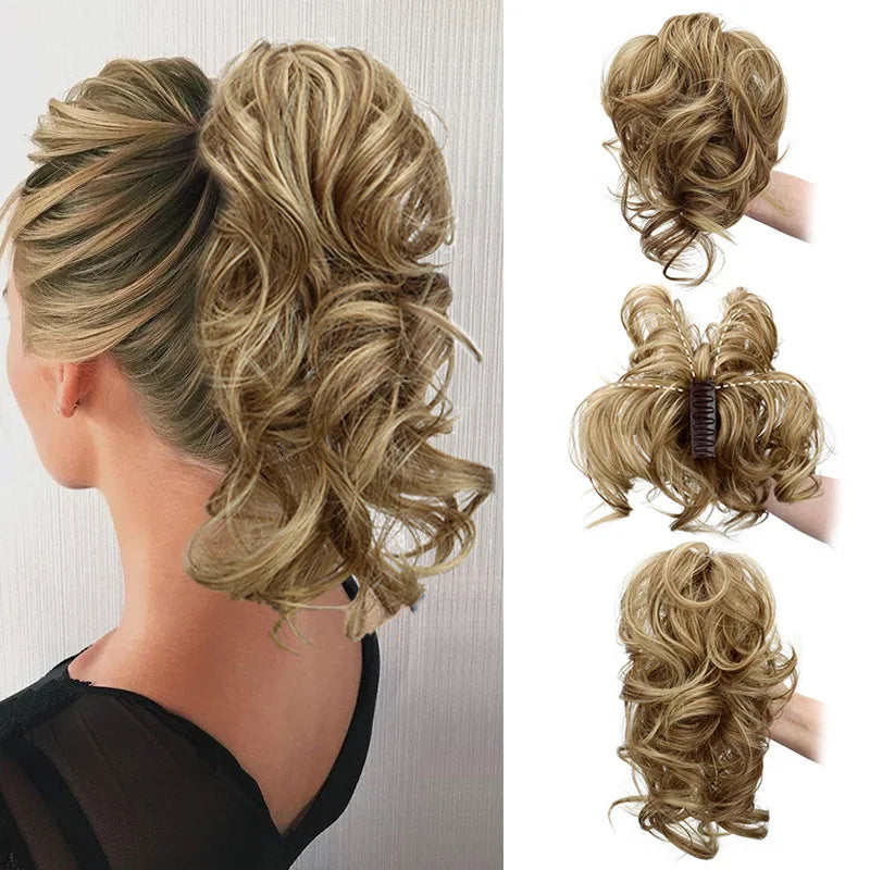 Curly Claw Clip Ponytail Extension for Instant Volume and Hairstyle - 7