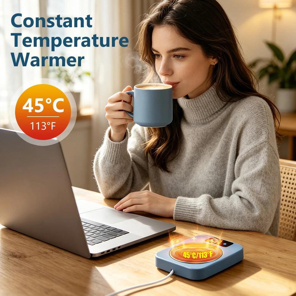 Electric Mug Warmer Coaster for Home and Office Hot Beverage Heating