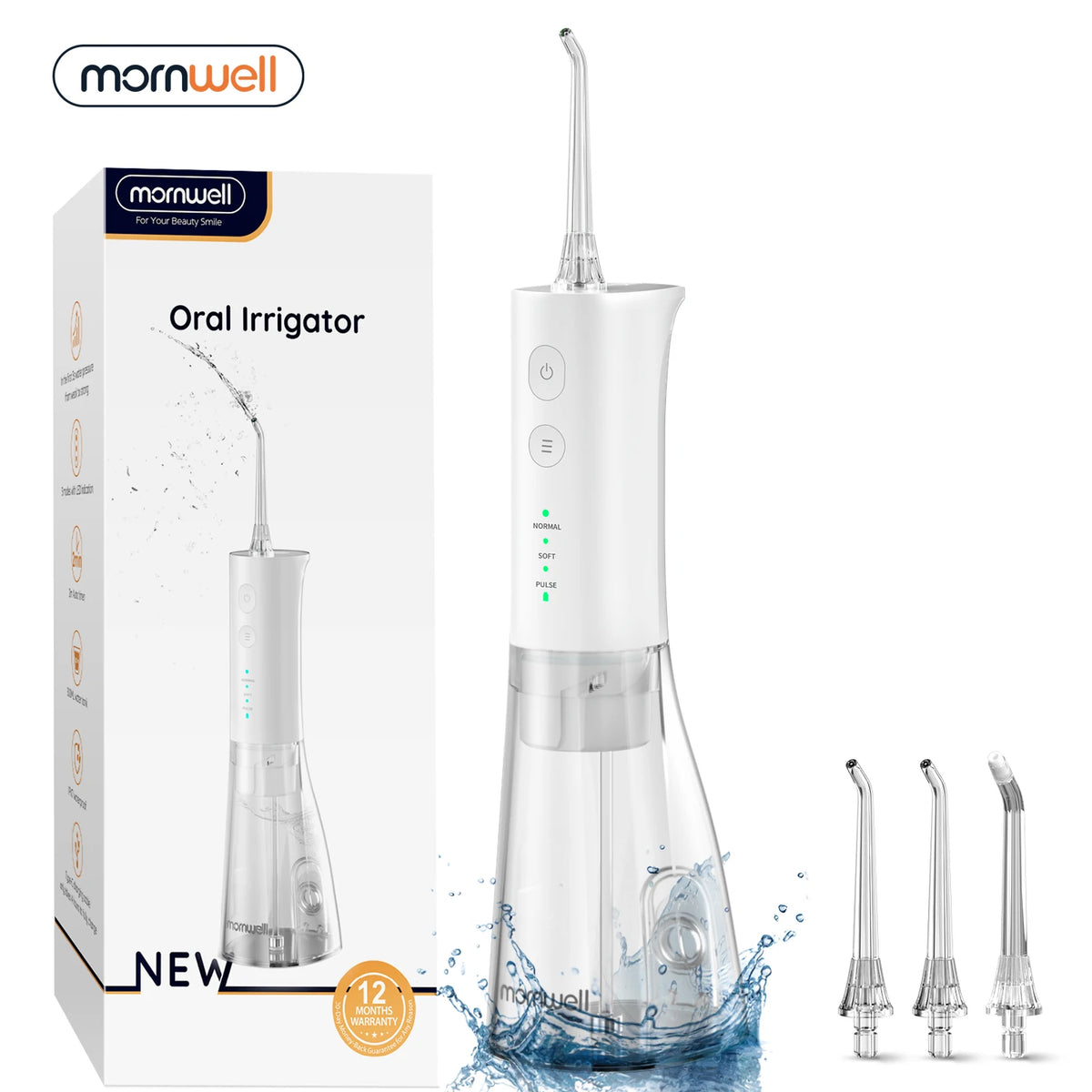 Portable Rechargeable Electric Water Flosser for Teeth Deep Cleaning
