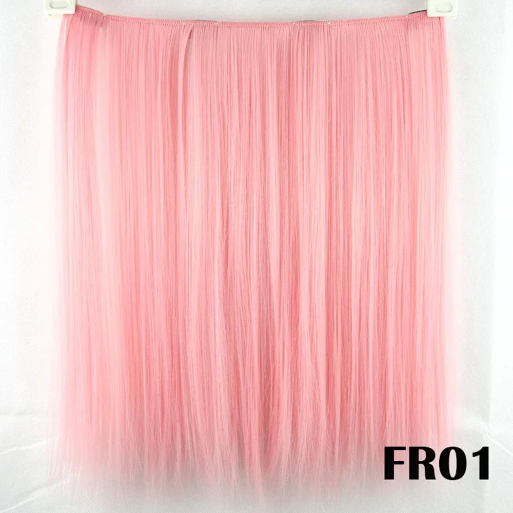 Synthetic Clip-In Straight Hair Extensions for Cosplay and Styling - 8