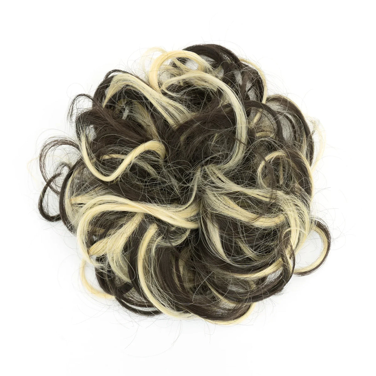 Curly Messy Hair Bun Scrunchie for Quick Elegant Updo Hairstyles