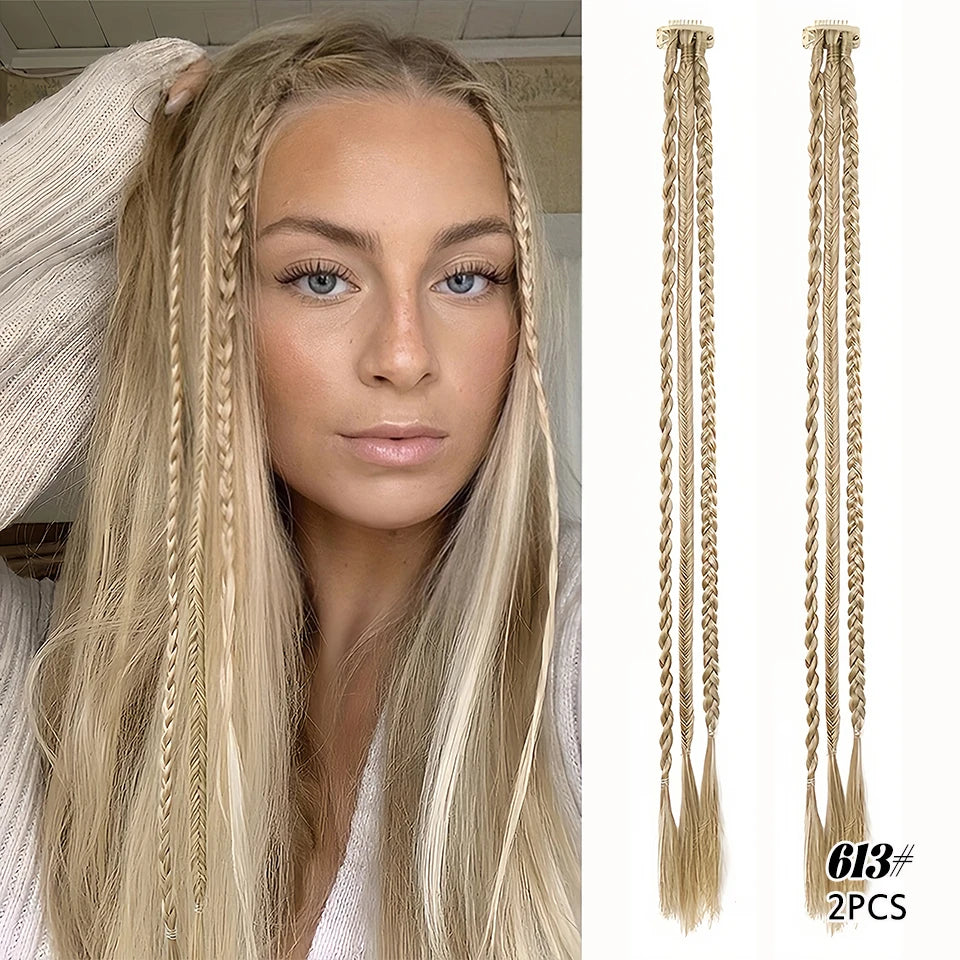 Triple Braid Clip-In Hair Extensions for Instant Styling