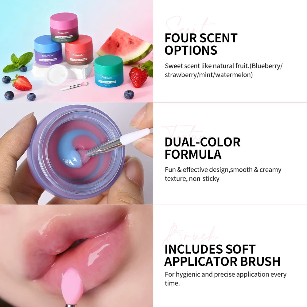 Dual-Color Hydrating Lip Sleeping Mask for Dry and Cracked Lips - 3