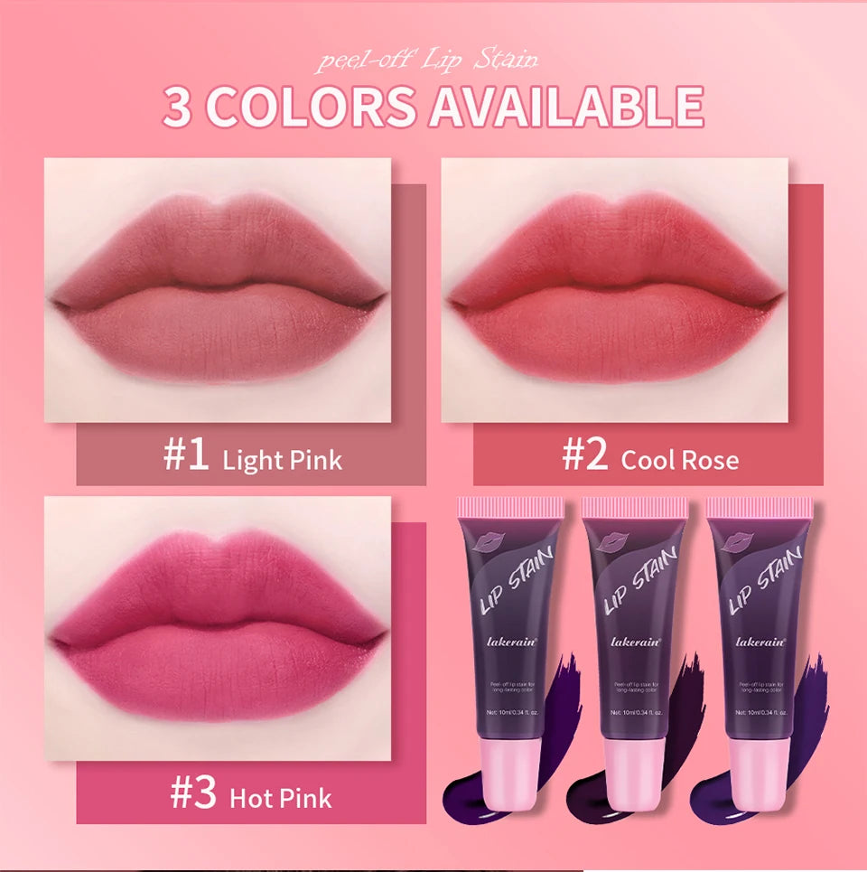 Waterproof Peel-Off Lip Stain for Long-Lasting Matte Color