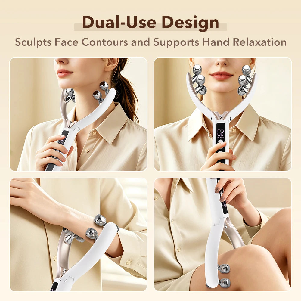 Microcurrent Facial Roller Massager for V-Shape Lifting and Skin Firming - 3