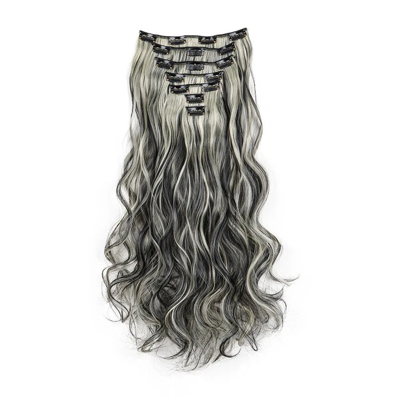 18-Inch Wavy Clip-In Hair Extensions for Voluminous Styles