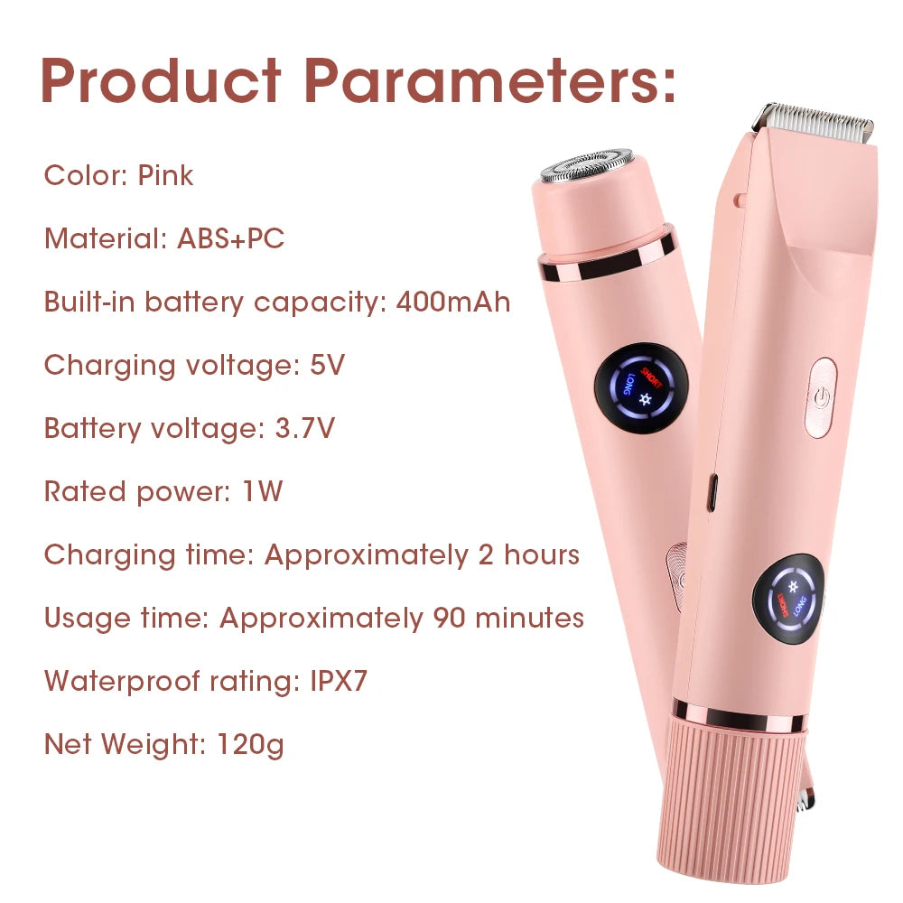 Waterproof Electric Shaver for Women with LED Display for Full Body Use - 15