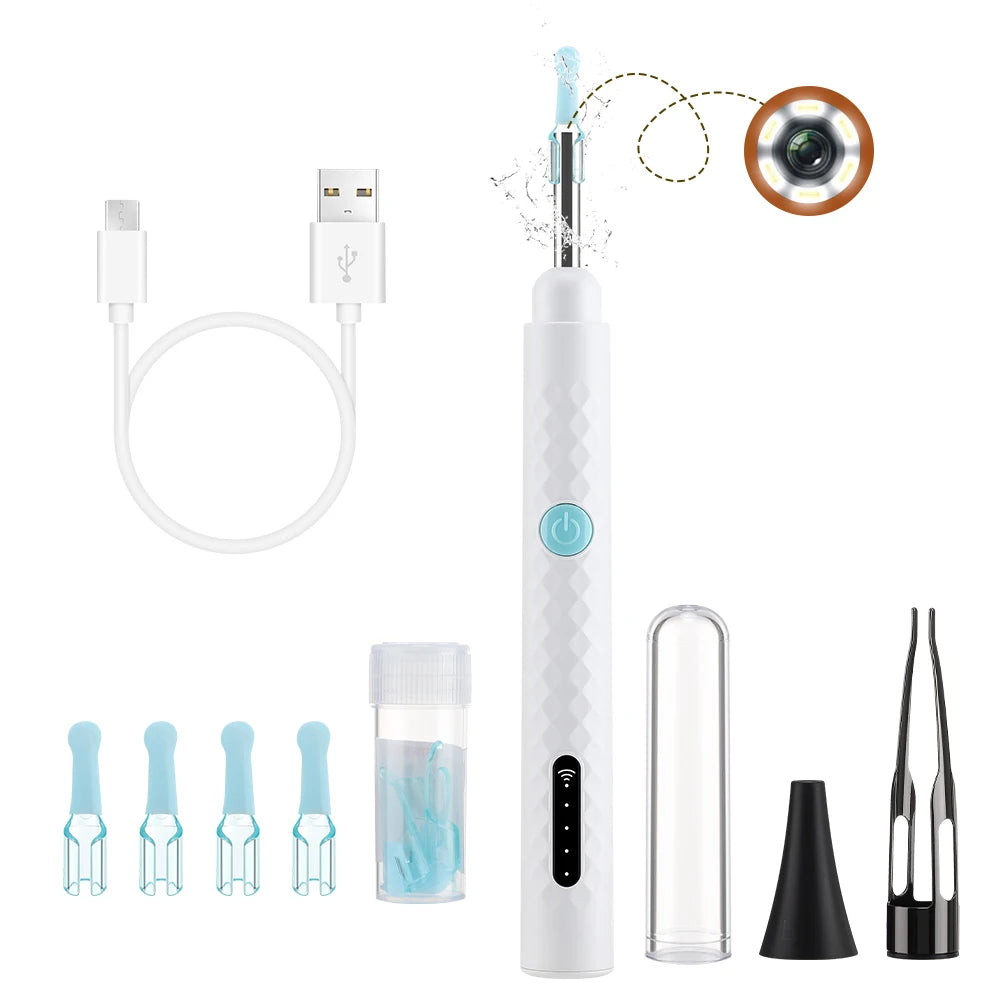 Smart Visual Ear Wax Removal Tool with HD Camera and Tweezers