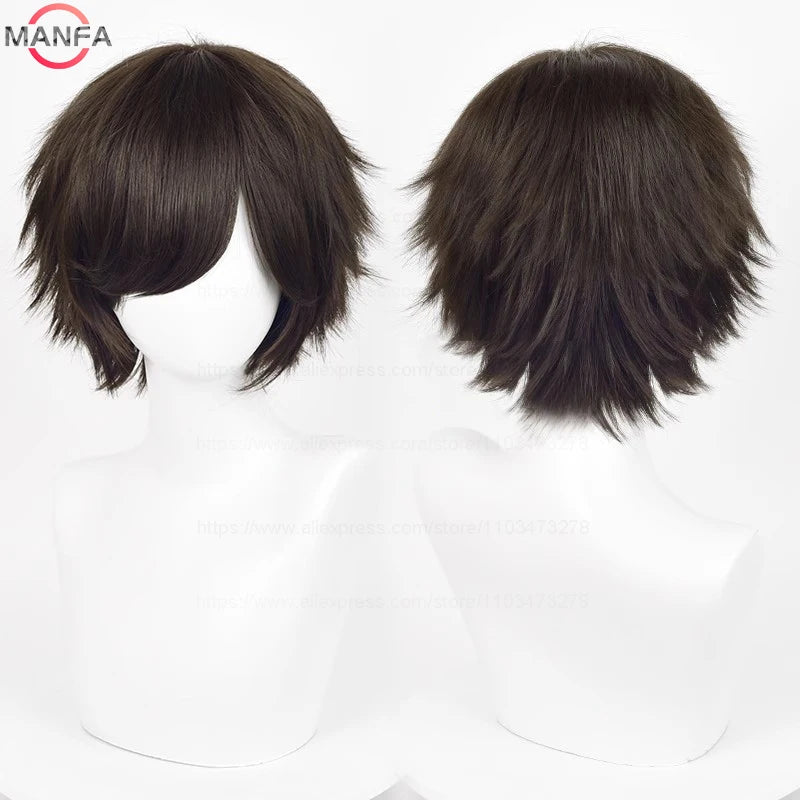 30cm Short Straight Cosplay Wig for Men and Women - 41