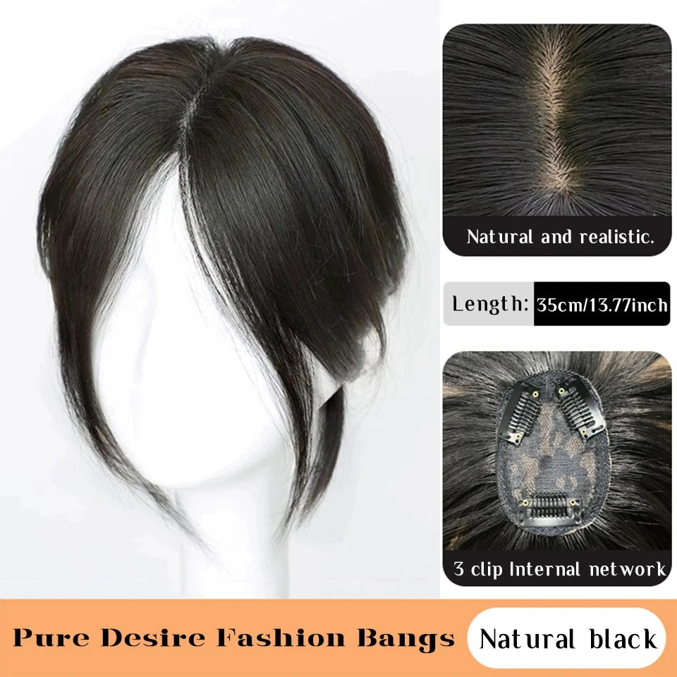 Clip-In Hair Topper Bangs Extension for Natural Volume and Style - 75