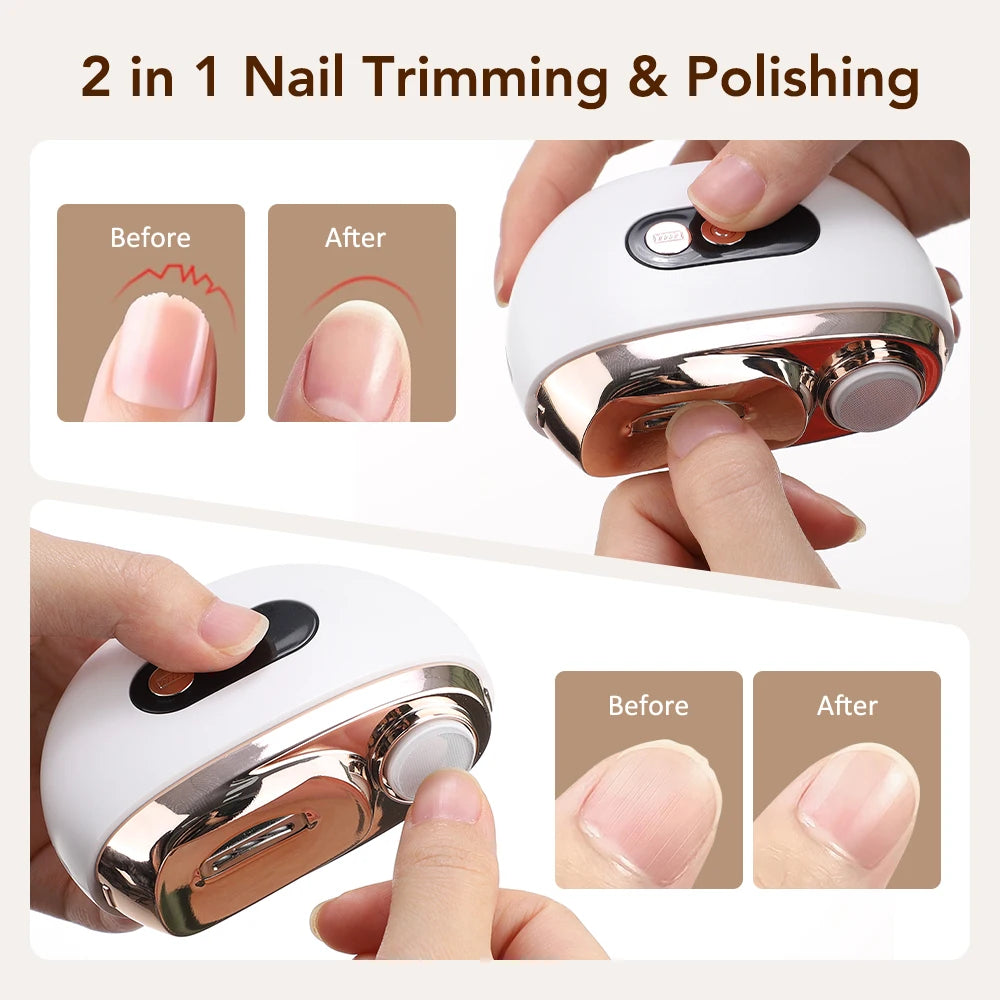 Electric Nail Trimmer and Grinder for Safe Family Nail Care