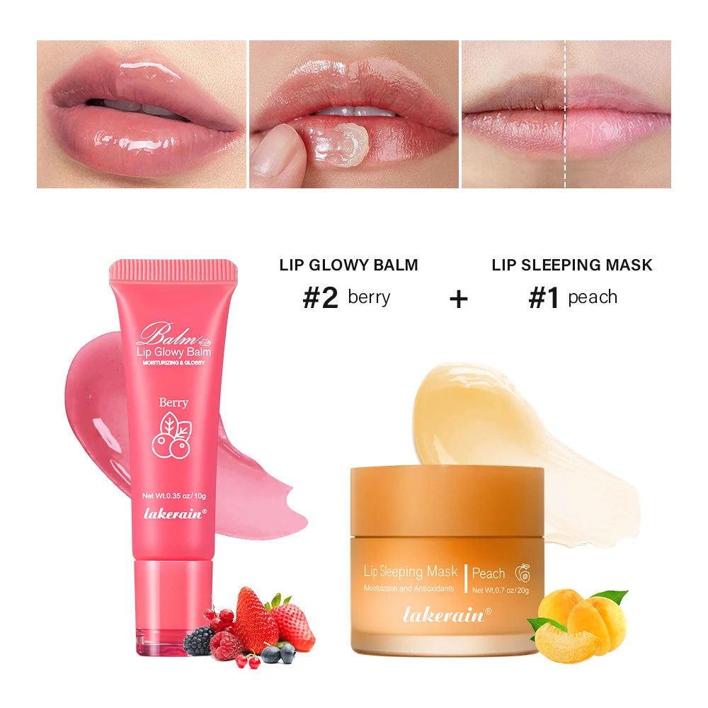 Hydrating Lip Repair Balm and Overnight Recovery Sleeping Mask Set - 21