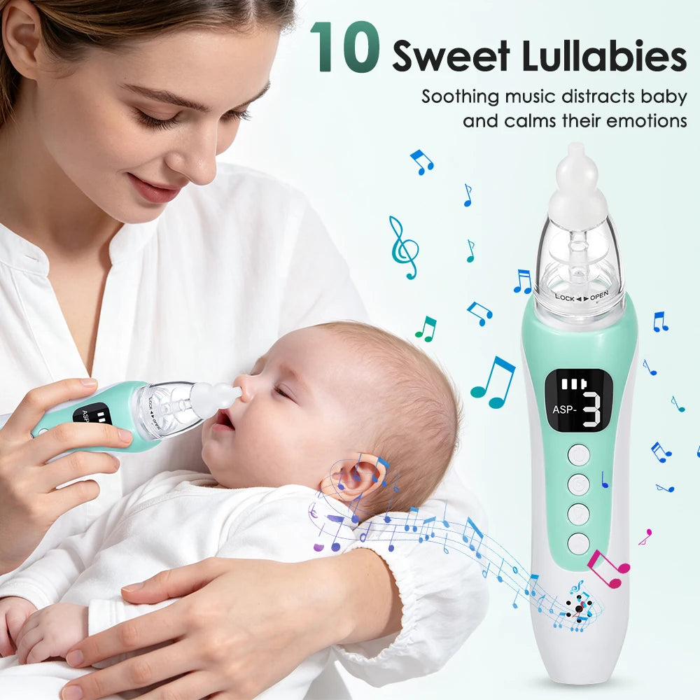 Electric Baby Nasal Aspirator with Soothing Lullabies for Congestion - 7