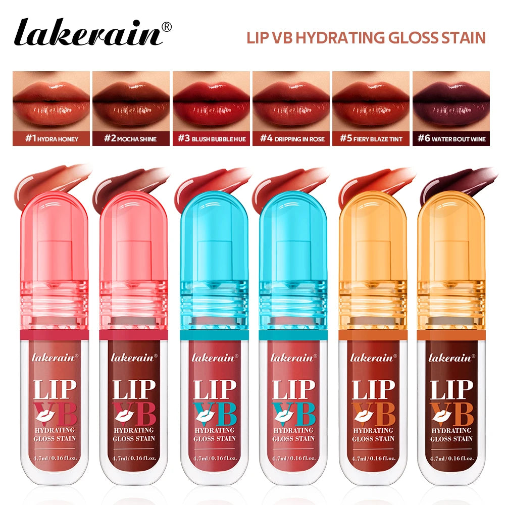 Hydrating Gloss Lip Stain with Vanilla Flavor for Long-Lasting Moisture
